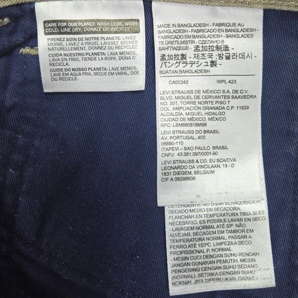Levi's Workwear Fit Pants Beige Casual‎ Straight Leg Mens 38x30 - Picture 5 of 10